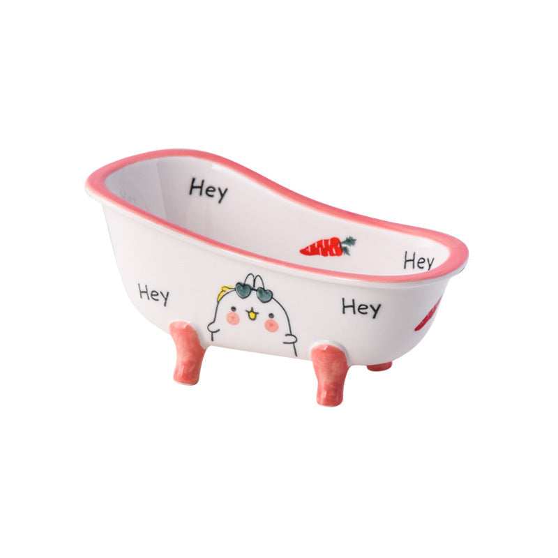Liora — Mini Ceramic Bathtub Bowl with Vintage Clawfoot Design