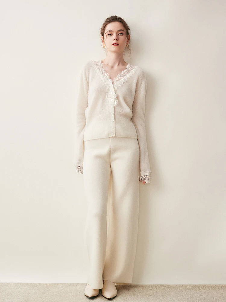 Sorrelis — Women's Cashmere Lace Cardigan for Layering