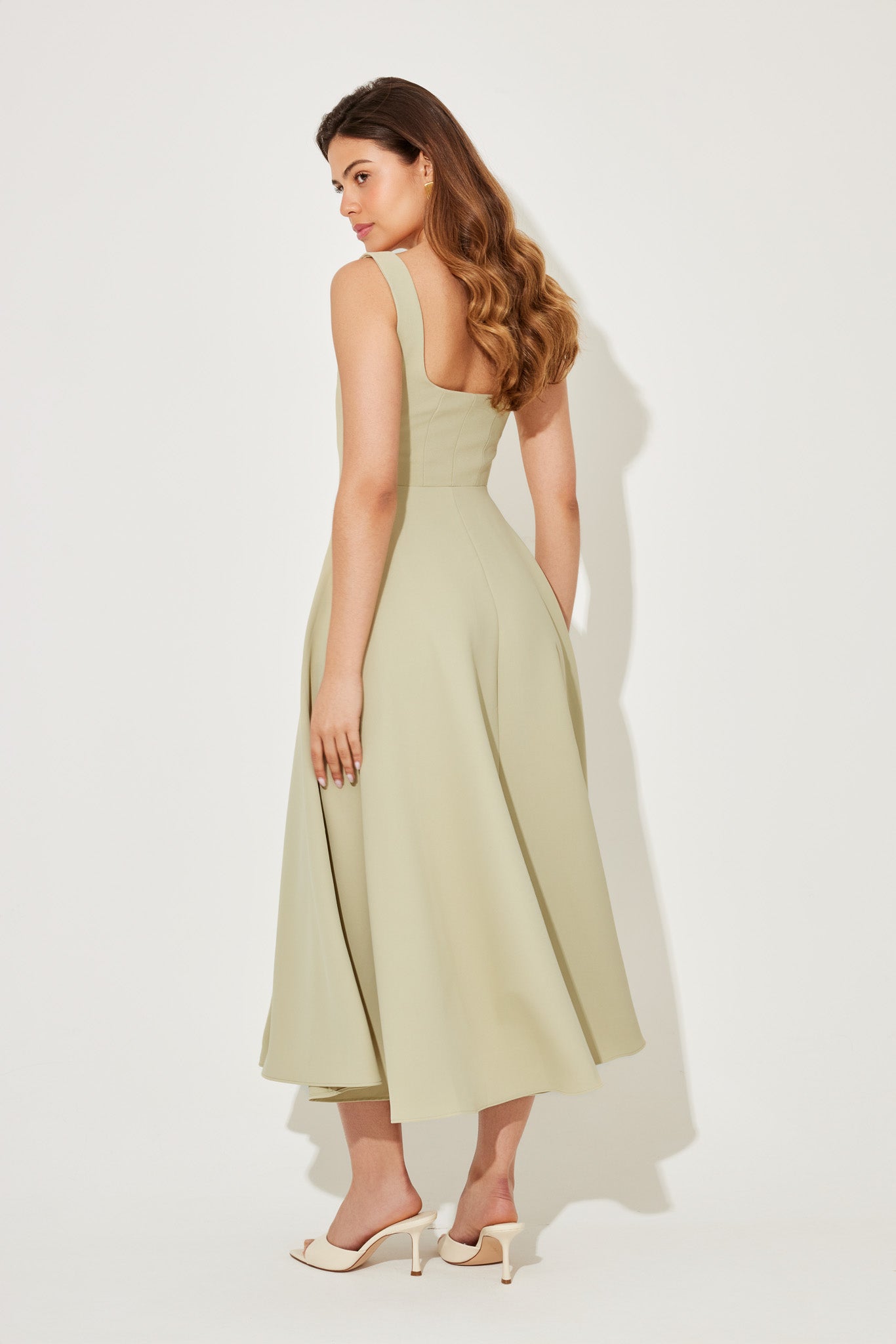 Celestara™ Flow Midi Dress — Own Every Room with Effortless, Jaw-Dropping Elegance