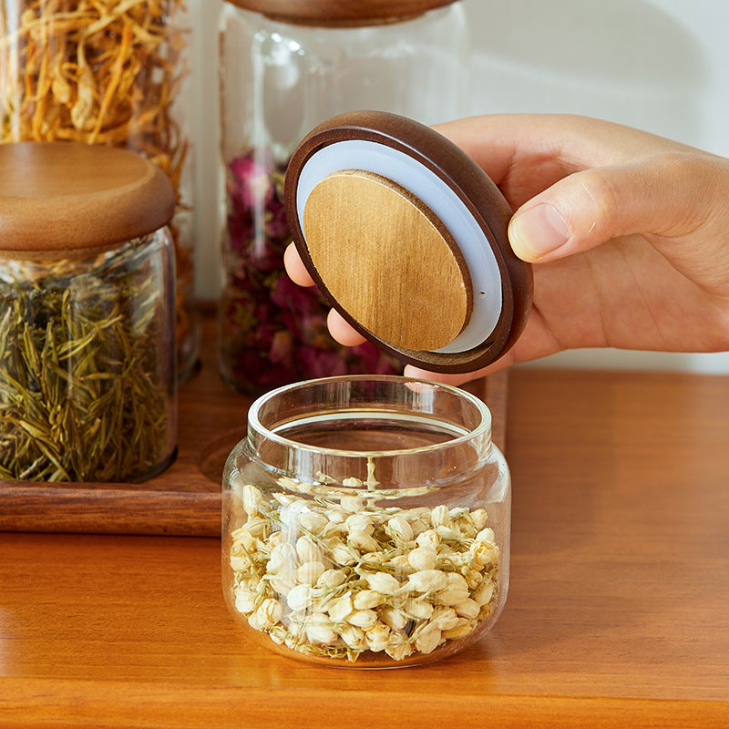 Acacia Glass Kitchen Storage Jars™ — Unlock Pantry Perfection with Stylish, Flavor-Sealing Freshness
