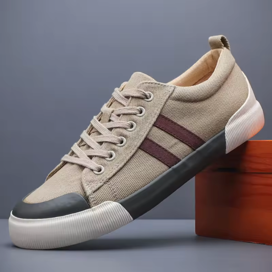 Noven — Breathable Canvas Shoes with Lace-Up Comfort