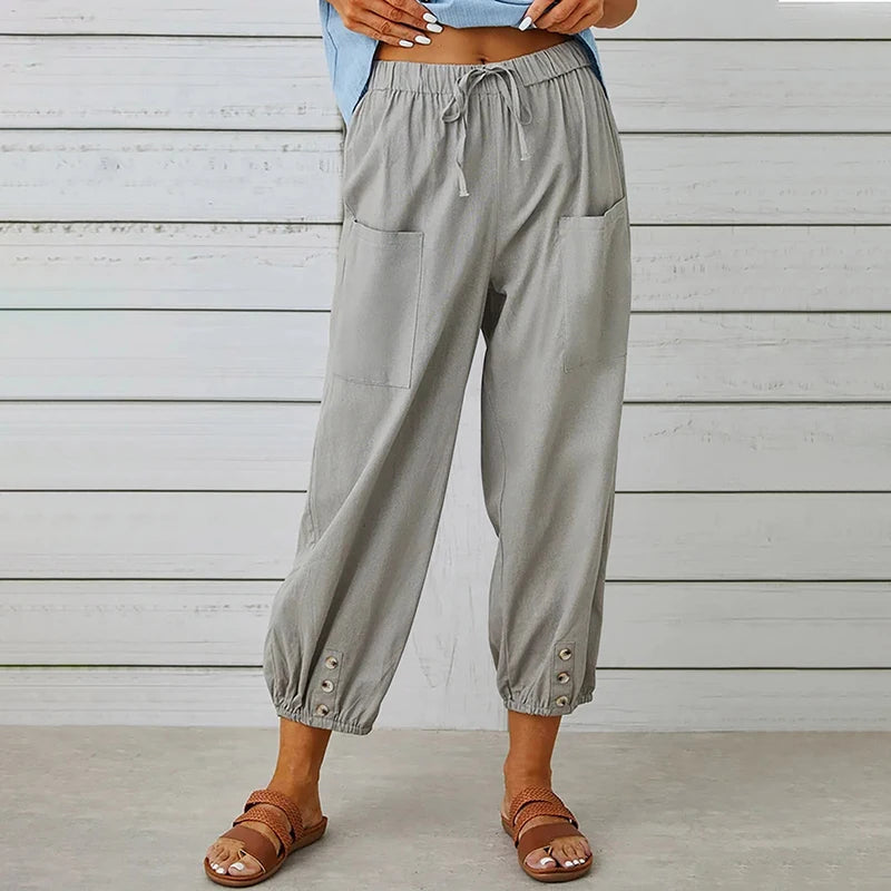 Zerien Cotton-Linen Pants — Breathable Warm-Weather Casual Trousers