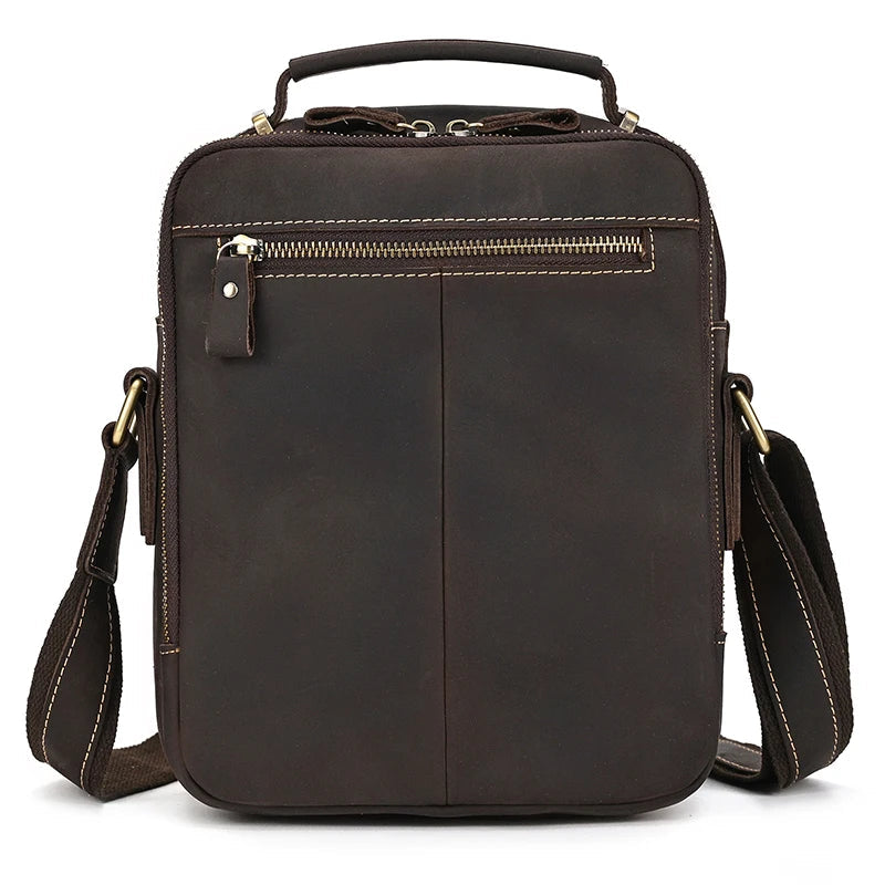 Logan Messenger — Full-Grain Leather Bag with Tablet Pocket
