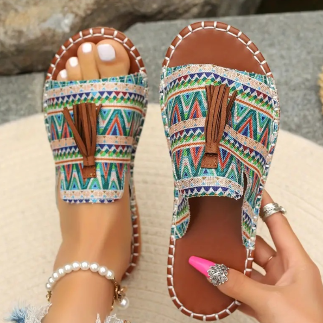 Nevara — Women's Boho Tassel Sandals with Cushioned Comfort