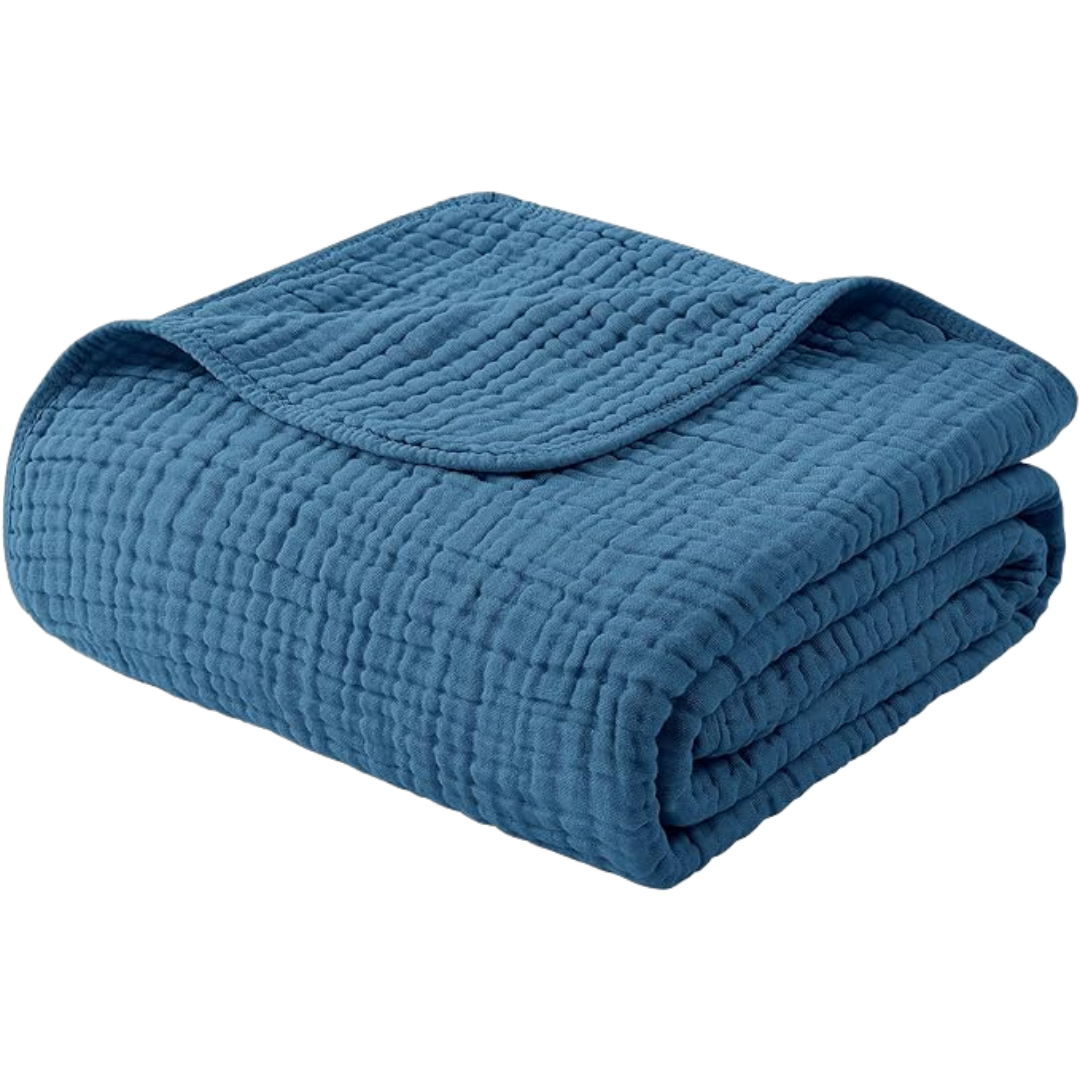 Avrena — 100% Cotton Muslin Blanket with Breathable Softness
