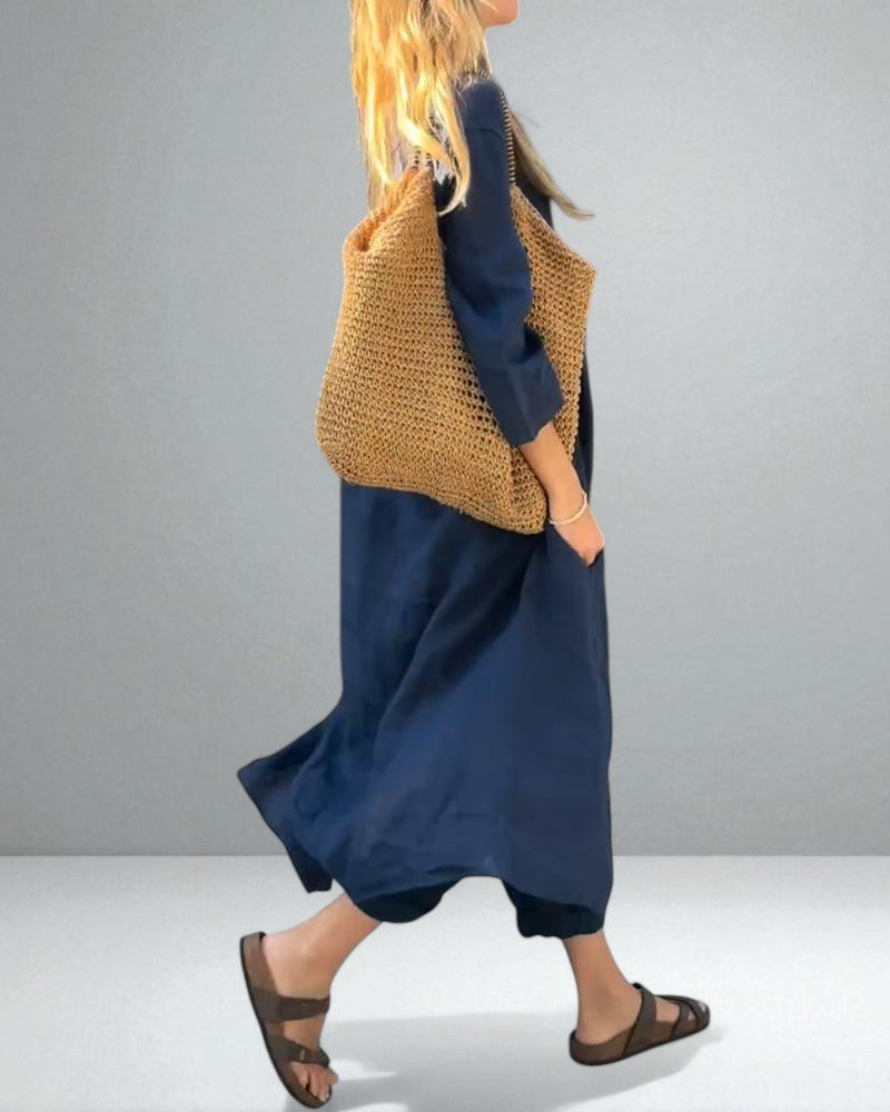 Liora — Linen-Blend Lounge Set with Breathable Comfort and Flowing Fit