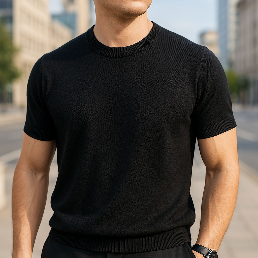 Elara Merino Cashmere T-Shirt — Lightweight Breathable Knitwear for All Seasons