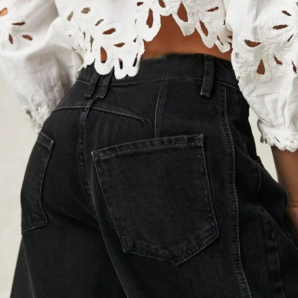 Larenis Wide Leg Jeans — Comfortable Stretch Denim with Retro Fit