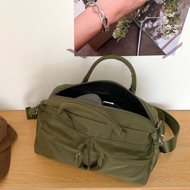 Kalen — Lightweight Nylon Crossbody Bag with Zipper Compartment