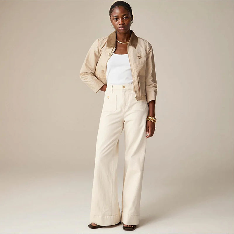 Liora Jeans — High-Waist Loose Denim Trousers with Stretch Fabric
