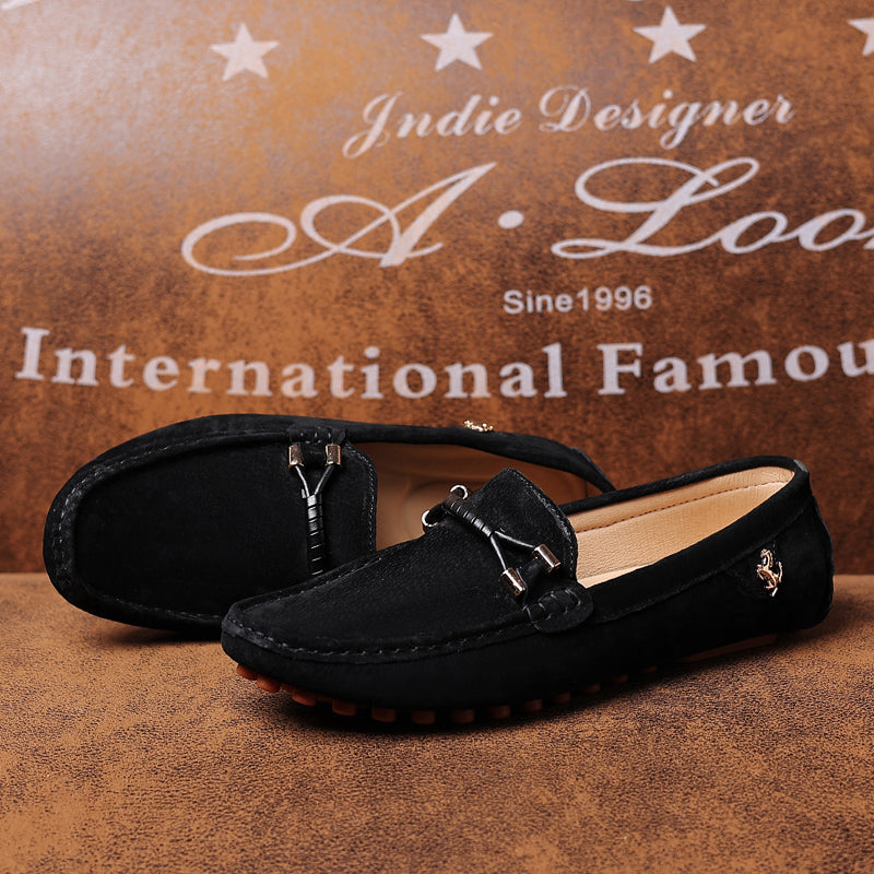 Velorio — Premium Suede Loafers with Cushioned Comfort and Metallic Accents