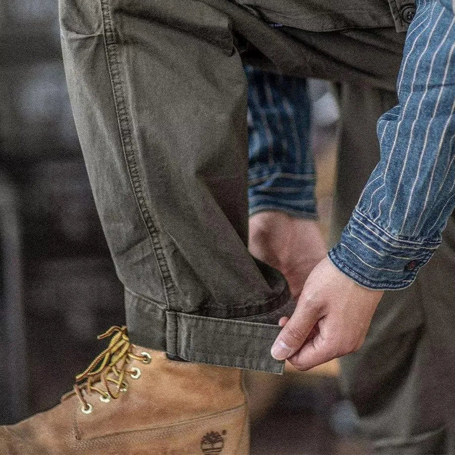 Brexton — Breathable Cotton Cargo Pants with Adjustable Ankle Straps