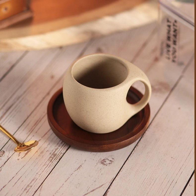 Norla — Handcrafted Ceramic Coffee Set with Bamboo Saucer