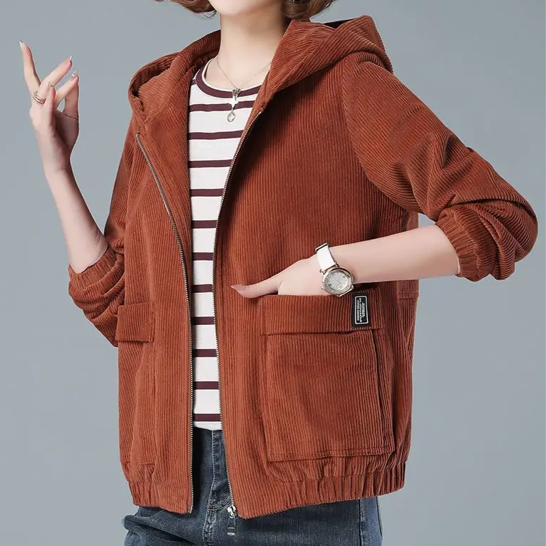 Norla Corduroy Hooded Jacket — Soft Mid-Weight Layering Jacket