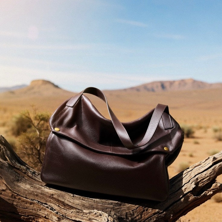 Lioren — Women's Genuine Leather Soft Minimalist Casual Tote Bag