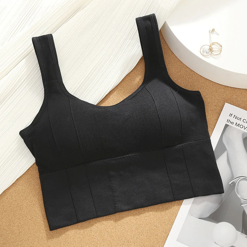 Elara Motion Core — Seamless Ribbed Sports Bra with Supportive Straps