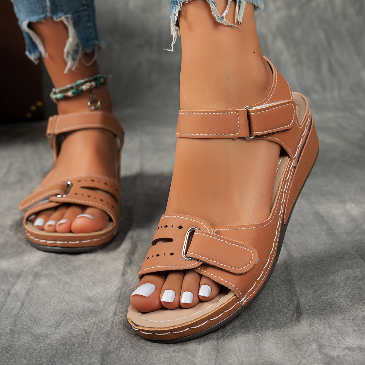 Solarexa™ Cushioned Wedge Sandals — Enjoy Pain-Free Steps and All-Day Refreshing Comfort