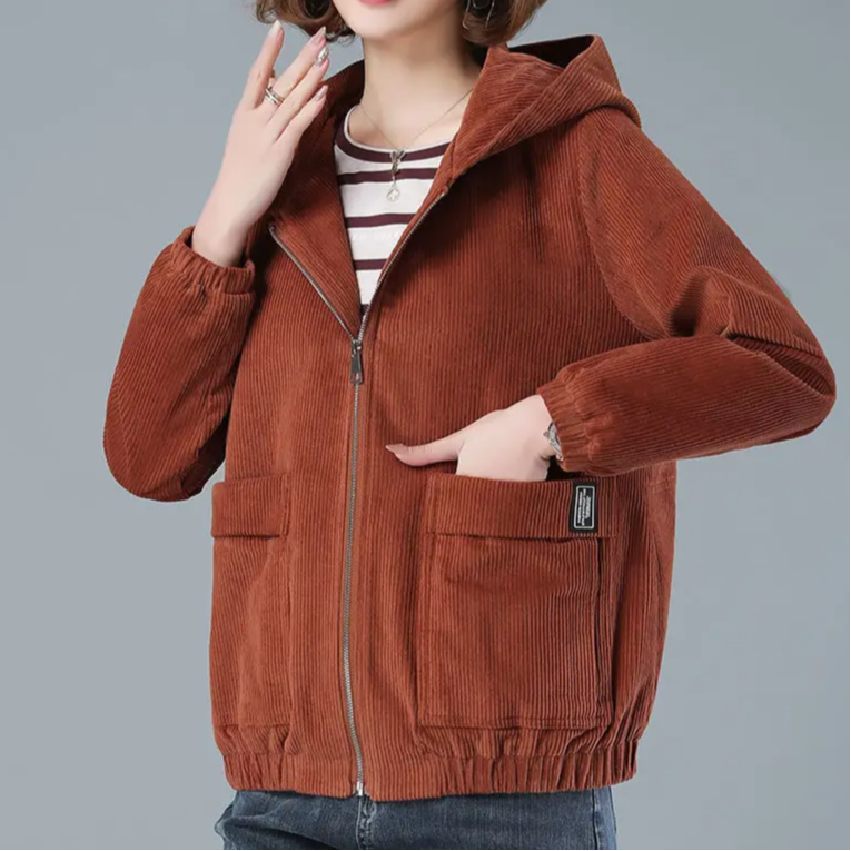 Norla Corduroy Hooded Jacket — Soft Mid-Weight Layering Jacket
