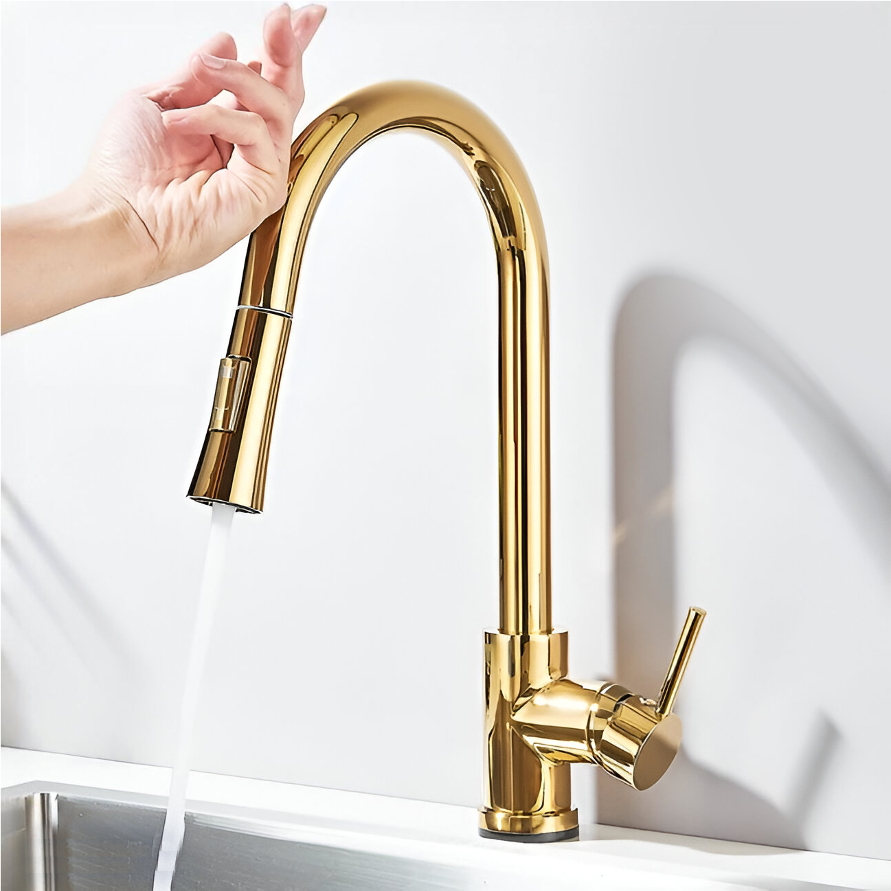 Valenno — Touch-Activated Kitchen Faucet with Pull-Out Sprayer