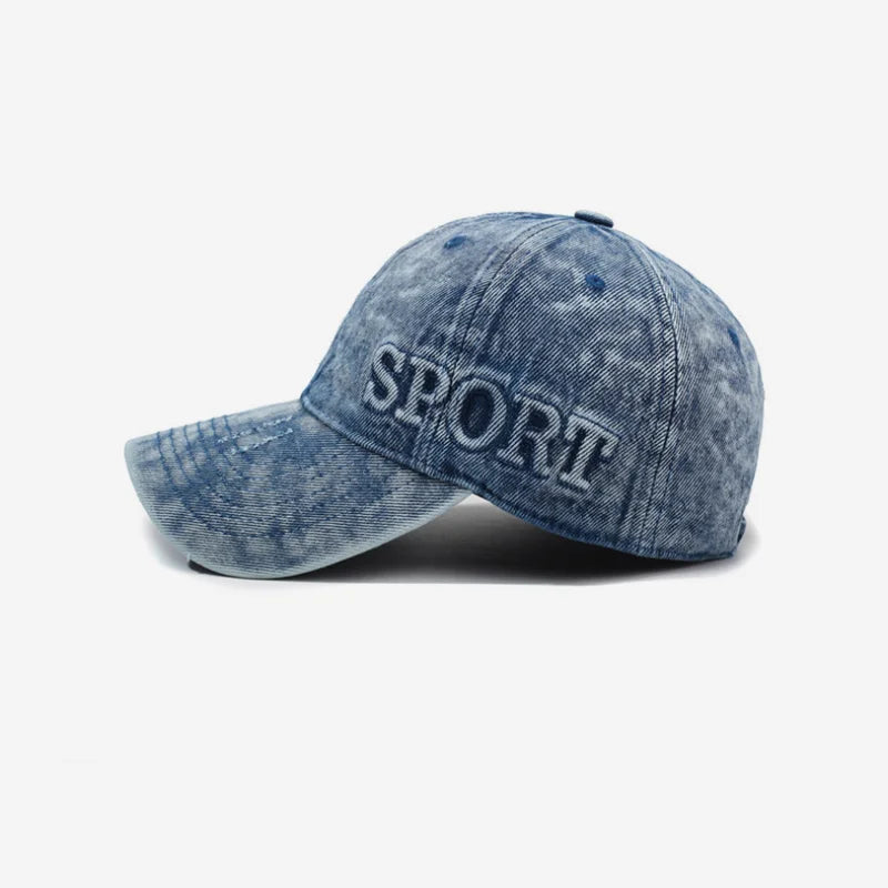 Norla Cap — Vintage Denim Sports Hat with Adjustable Fit