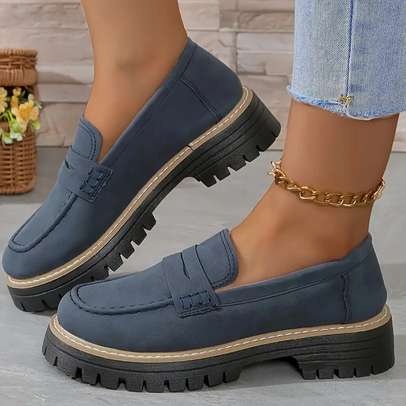 Norla Lugloafers — Chunky Sole Penny Loafers with Cushioned Comfort
