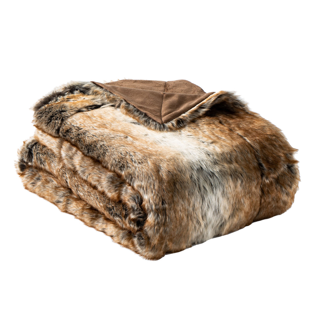 Elowen Luxe — Ombre Faux Fur Blanket with Ultra Soft Cozy Warmth