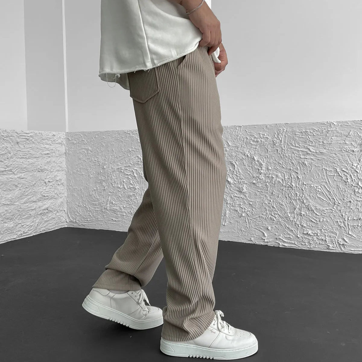 Norla — Soft Ribbed Knit Pants with Adjustable Waist for Comfort