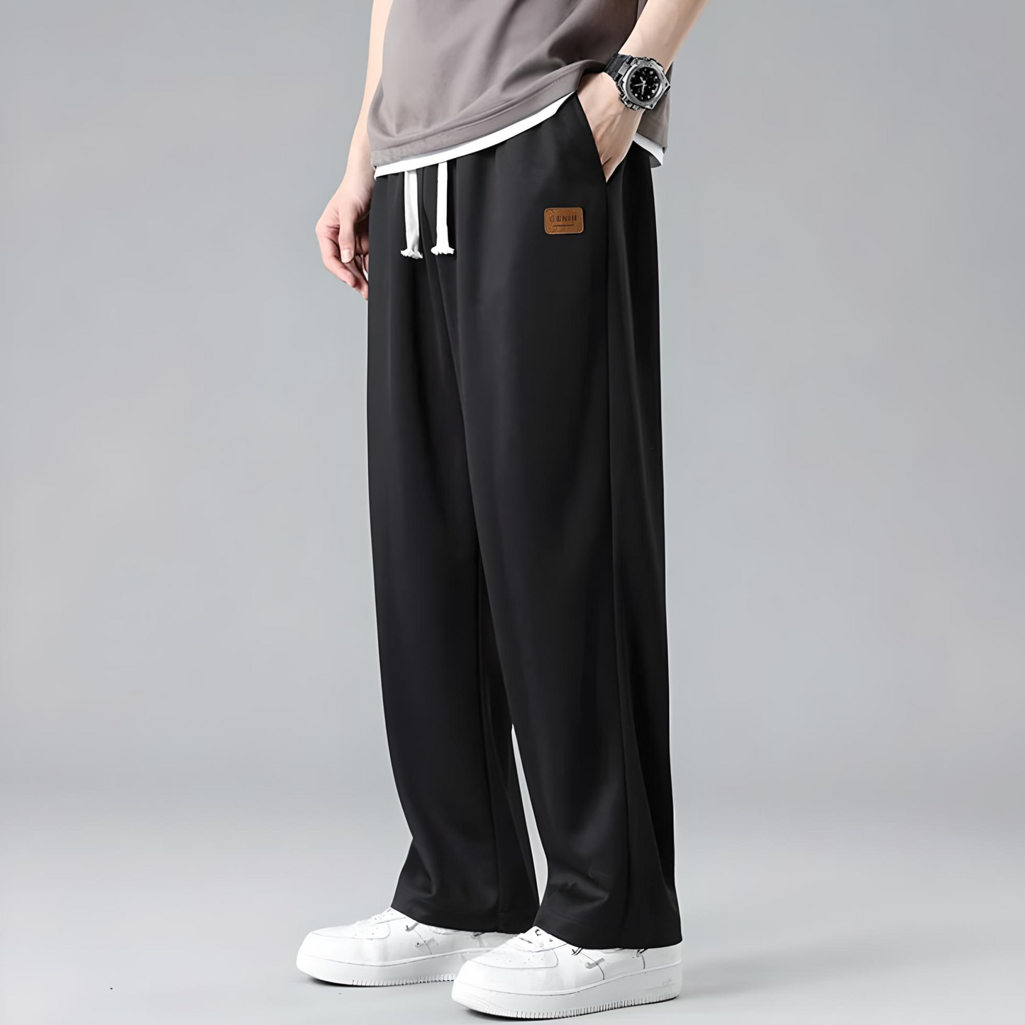 Ventari Men’s Breathable Comfort Pants — Straight-Leg Casual Fit