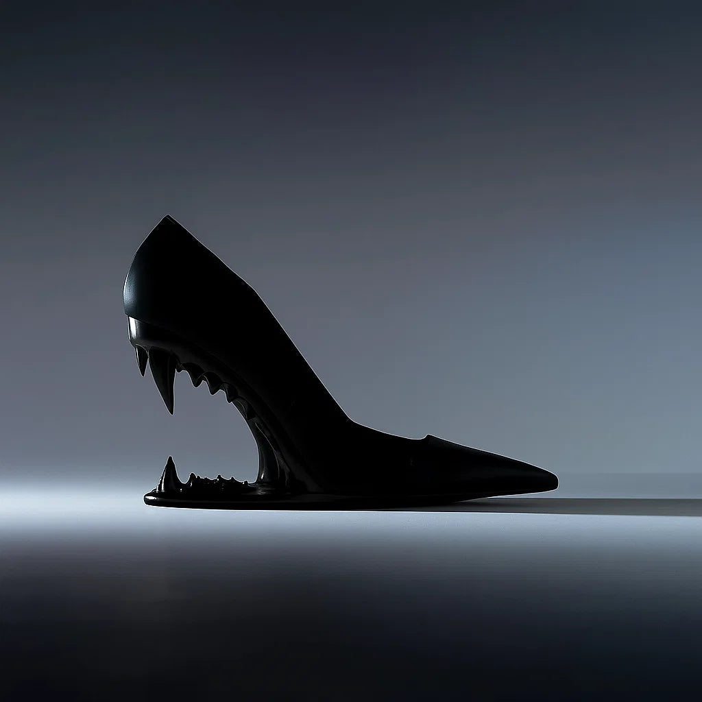 Mavren — Women's Wolf Fang Sculpted Heel Pumps with Cushioned Insole