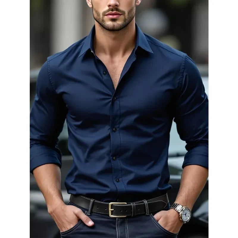 Remsen Oxford — Wrinkle-Resistant Cotton Shirt with Athletic Fit
