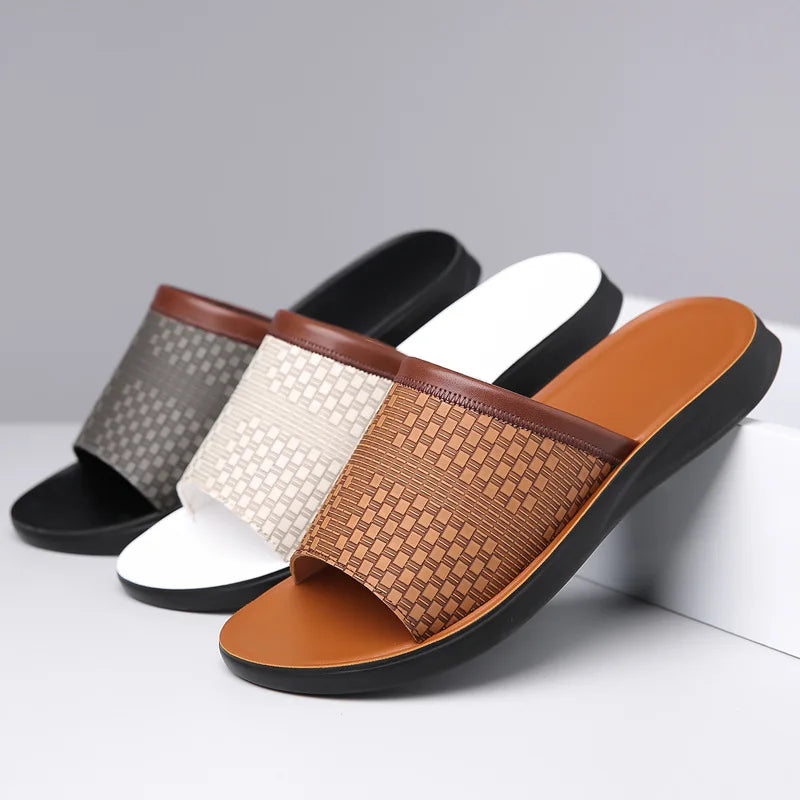 Calden — Premium Woven Leather Sandals with Cushioned Footbed