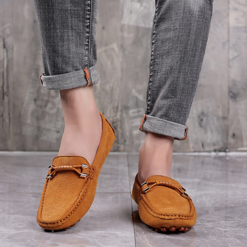 Velorio — Premium Suede Loafers with Cushioned Comfort and Metallic Accents