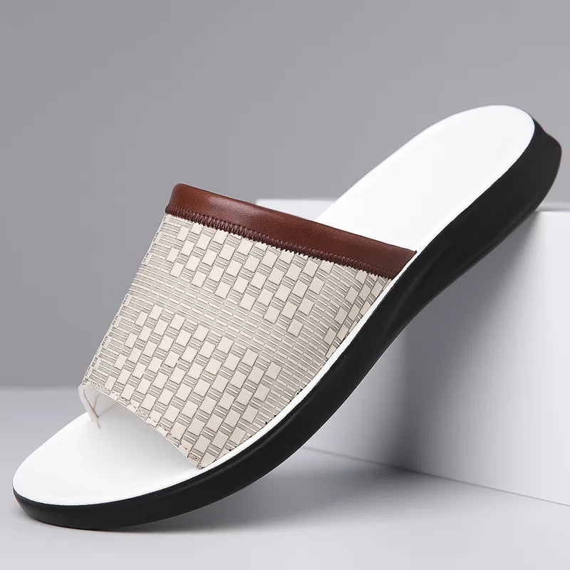 Calden — Premium Woven Leather Sandals with Cushioned Footbed