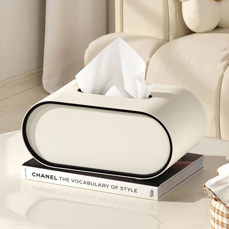 Oval Leather Tissue Box™ — Elevate Everyday Essentials into Stunning Luxury