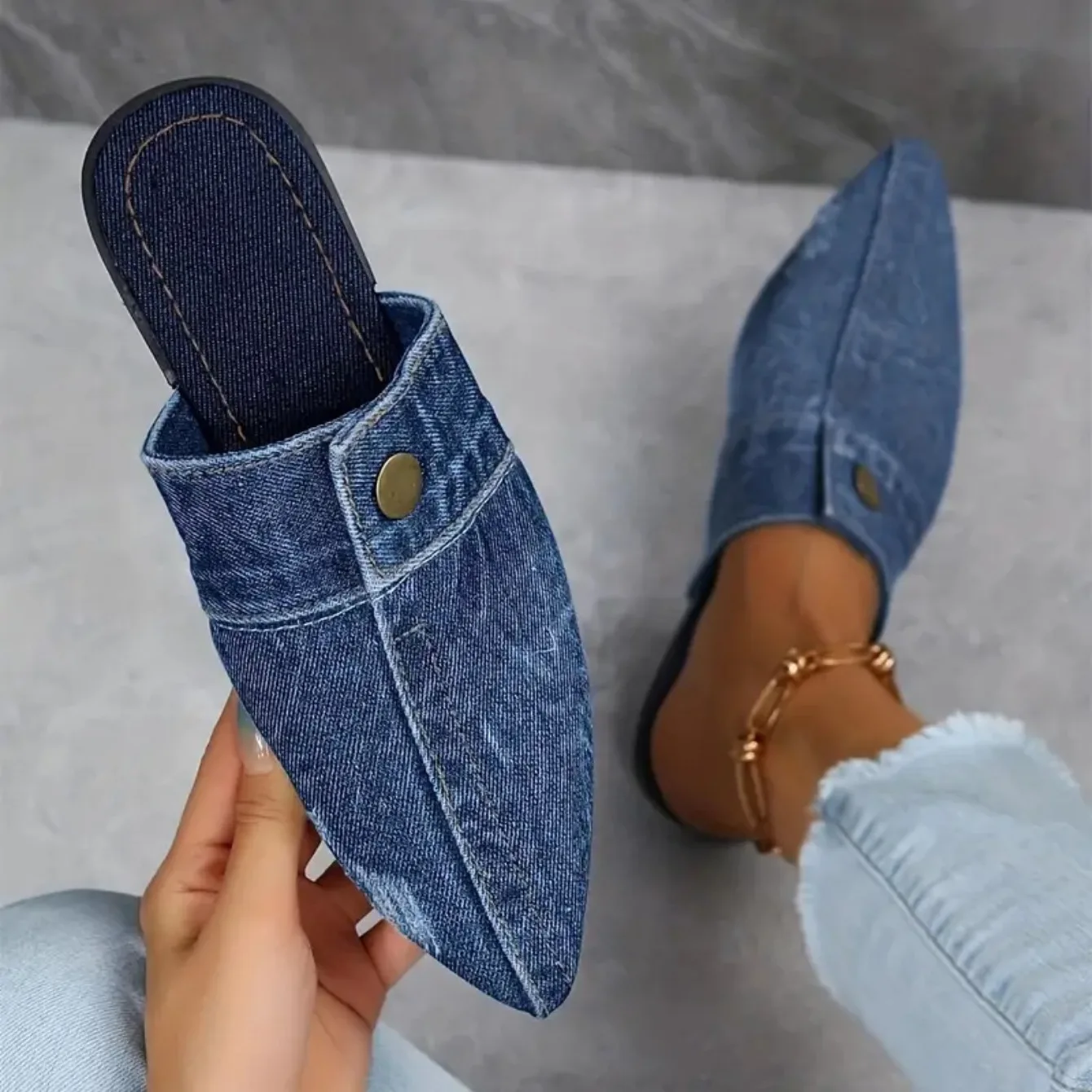 Denim Mules™ — Slip Into Bold Style and All-Day Comfort That Commands Attention