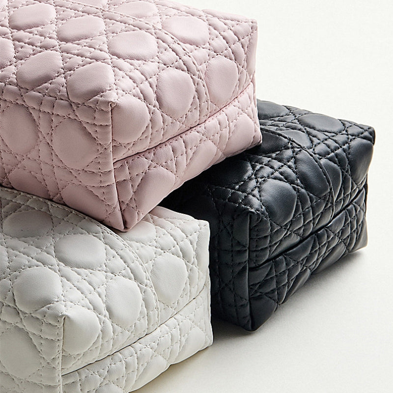 Velora — Quilted Faux Leather Tissue Holder with Modern Design