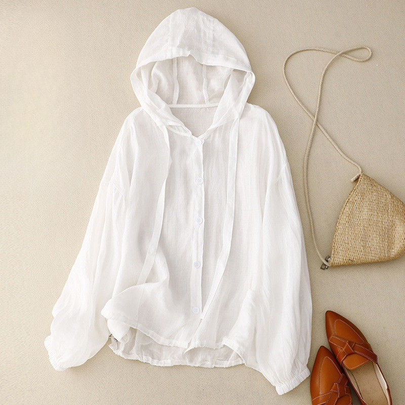 Tarenna — Lightweight Hooded Linen Shirt for Warm Weather