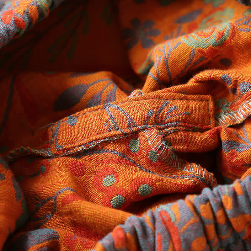 Liora — Floral Jacquard Cotton Loungewear Set with Lightweight Comfort