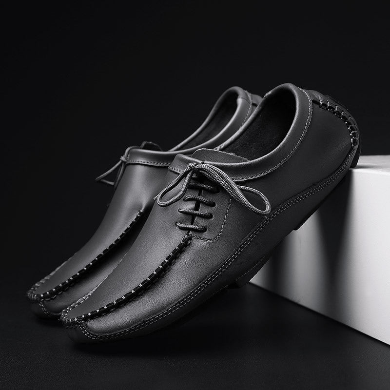 Avenna — Premium Leather Loafers with Lace-Up Comfort Design