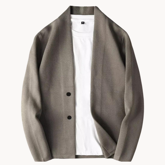 Larken Knit Cardigan — Slim-Fit Polyester Blend Sweater for Cooler Days