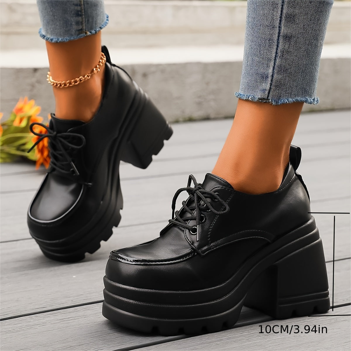 Aurelia — Retro Platform Oxfords with Cushioned Comfort