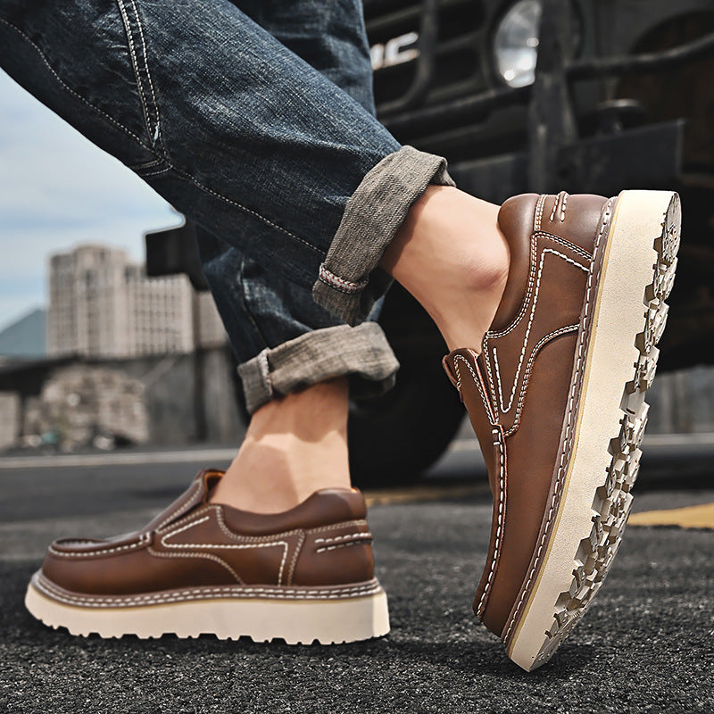 Elara — Genuine Leather Orthopedic Loafers with Slip-Resistant Sole