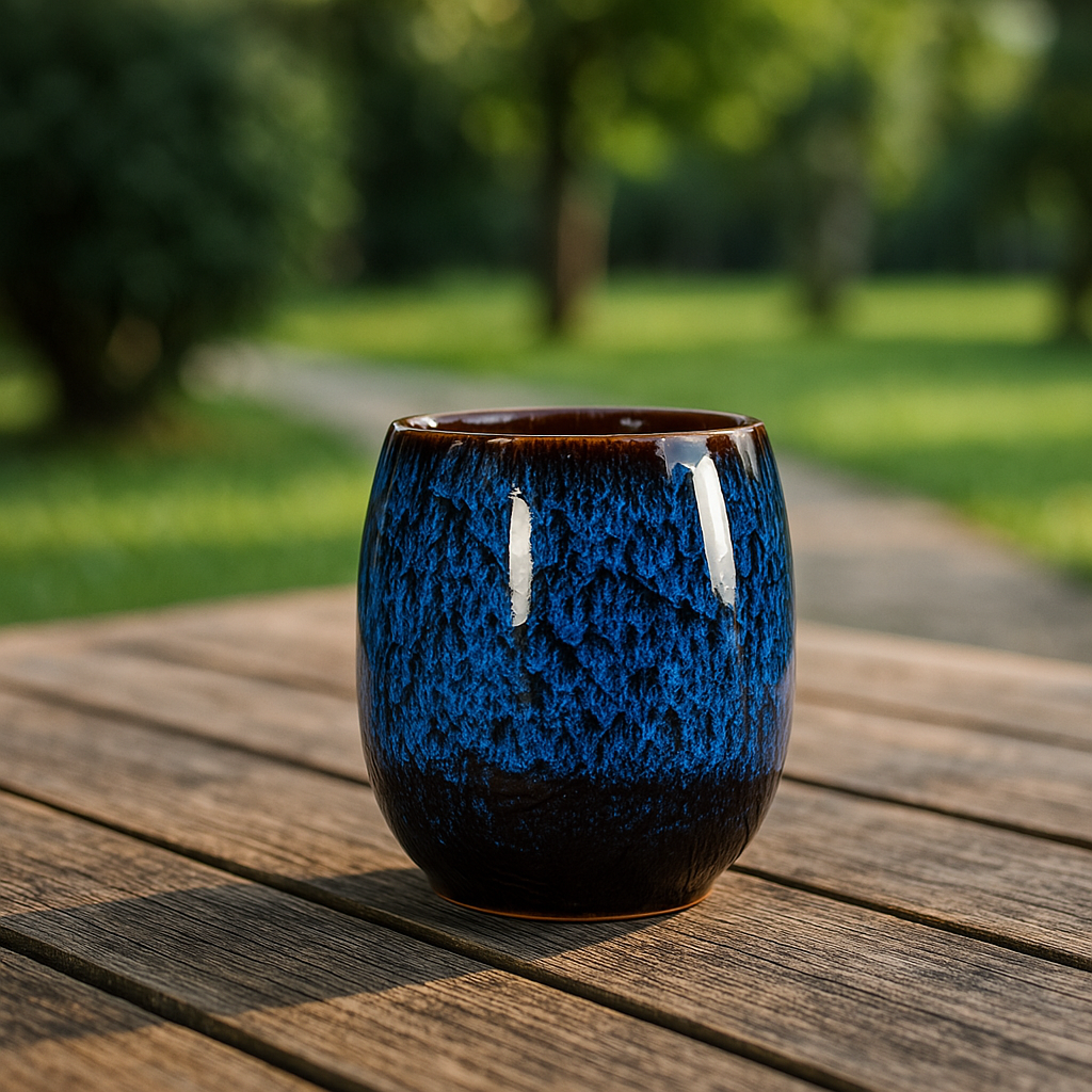 Norla — Handcrafted Ceramic Coffee Cup with Marble Finish