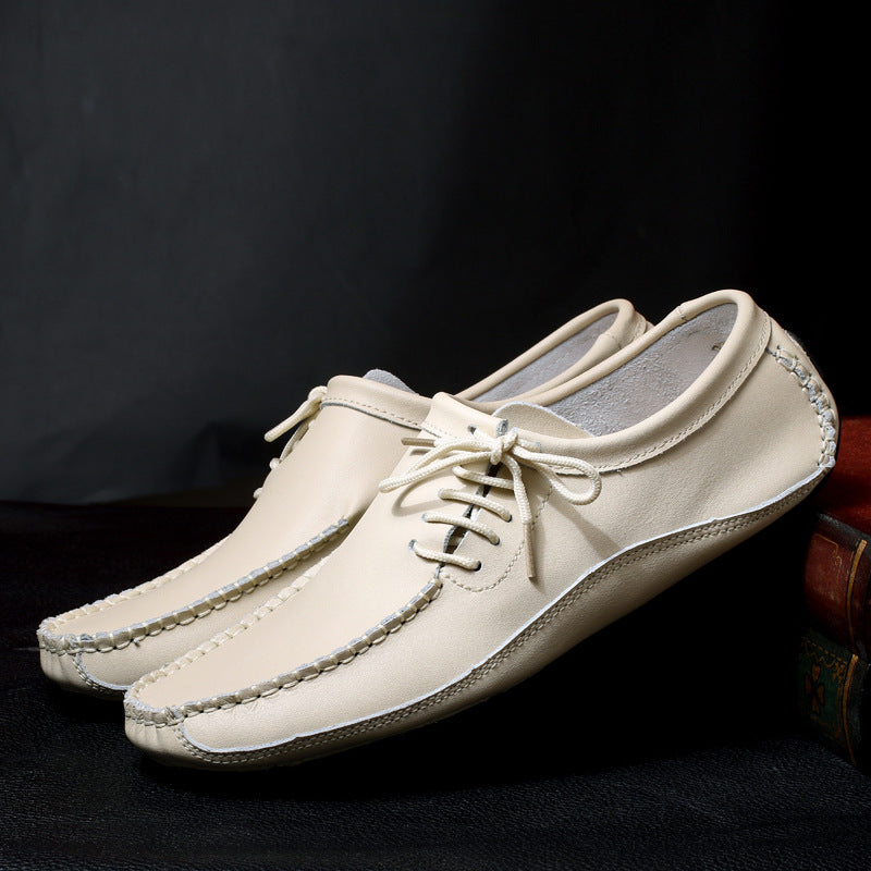 Avenna — Premium Leather Loafers with Lace-Up Comfort Design