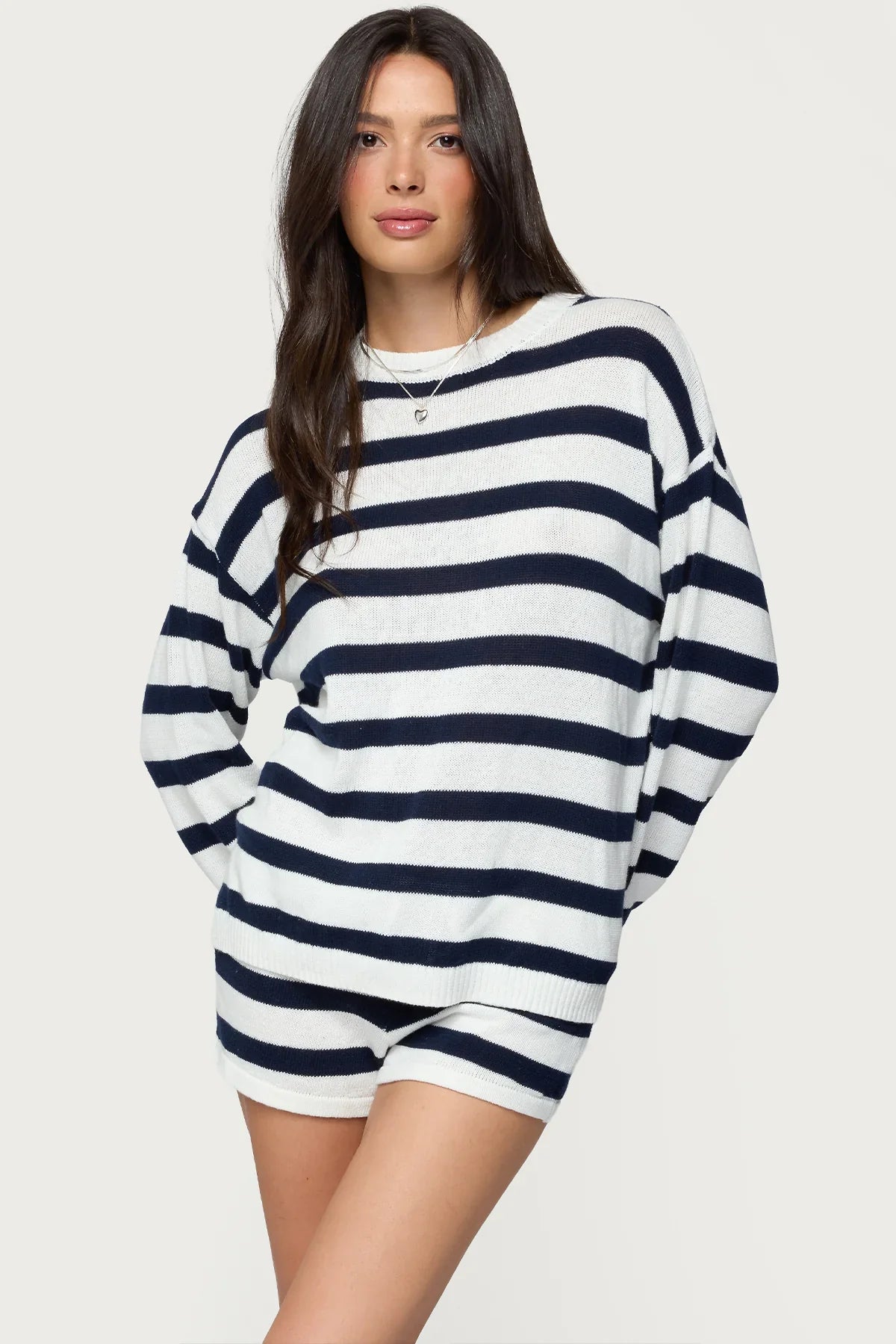 Velora — Oversized Striped Knit Set with Durable Comfort
