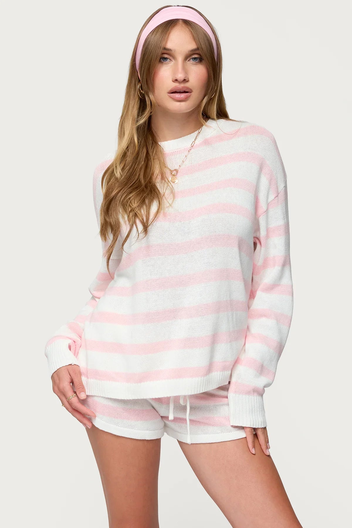 Velora — Oversized Striped Knit Set with Durable Comfort