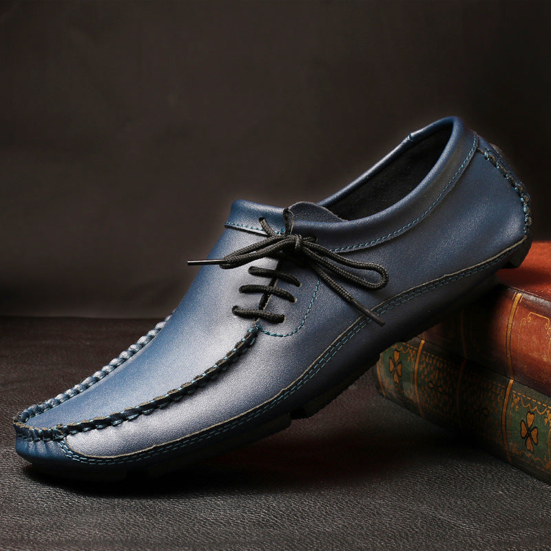 Avenna — Premium Leather Loafers with Lace-Up Comfort Design