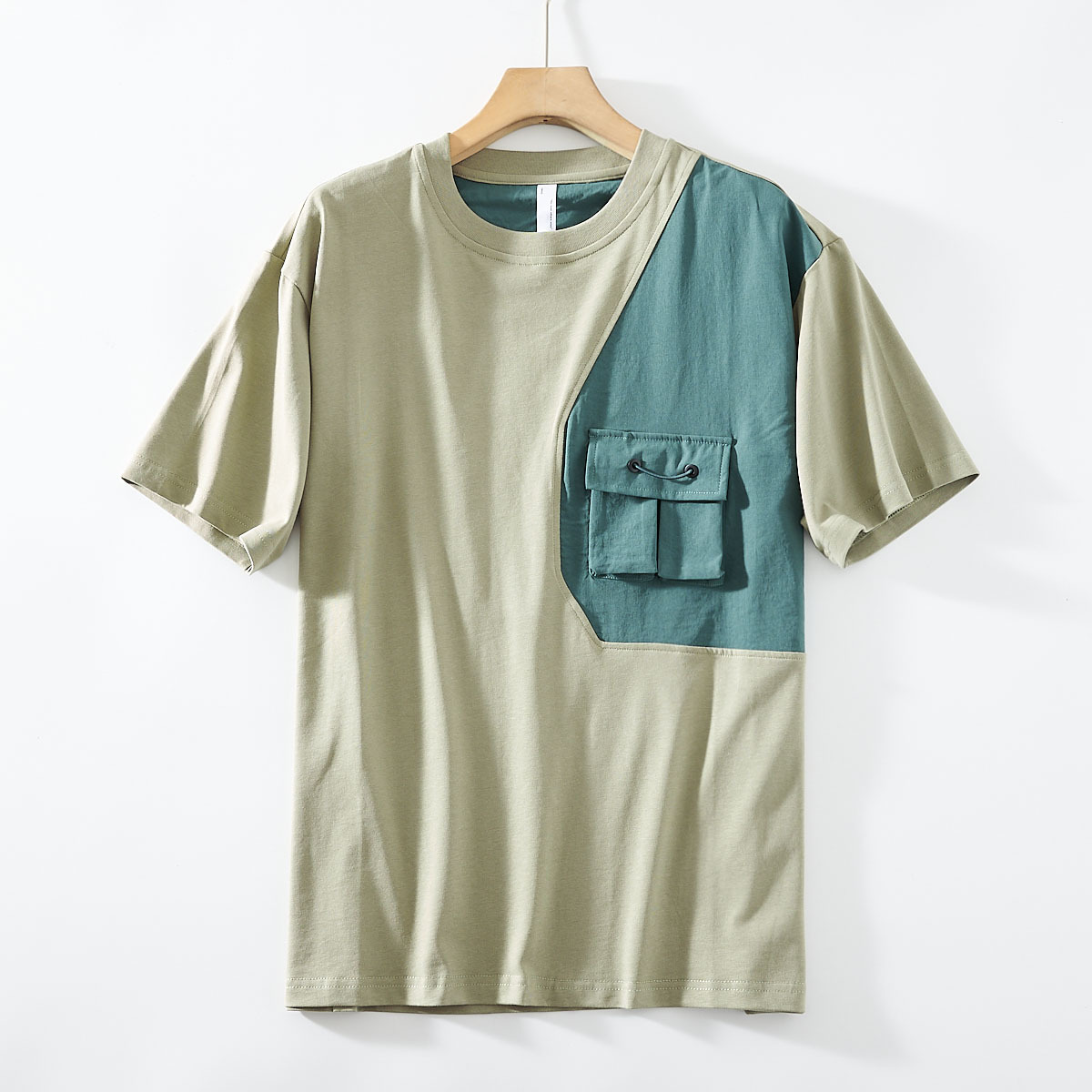Elyon Tee — Modern Art Cotton Shirt with Cargo Chest Pocket