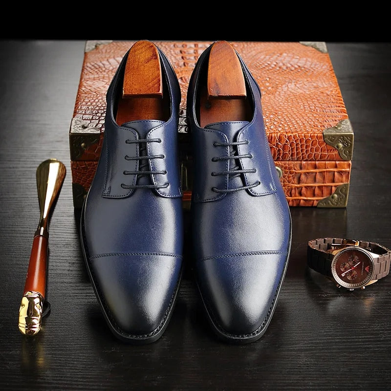 Virello — Men's Premium Leather Oxfords with Cushioned Sole