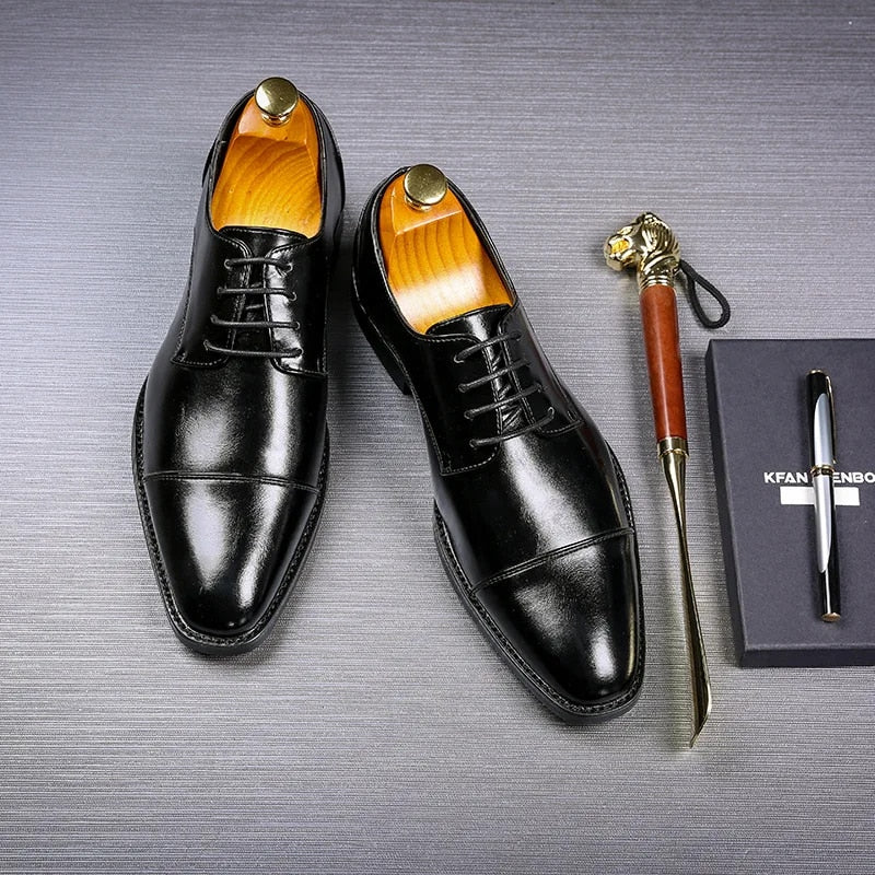 Virello — Men's Premium Leather Oxfords with Cushioned Sole